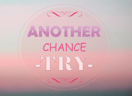 Another chance word on pink backgroundの写真素材