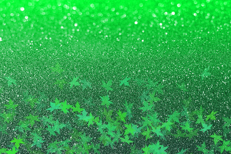 green bokeh with leaves backgroundの写真素材