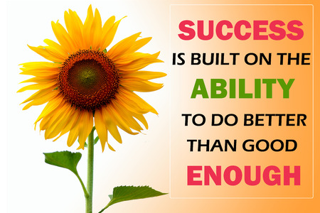 Inspiration Motivational Life quote with sunflower background designの写真素材