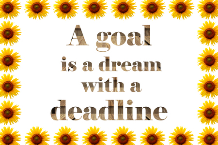 life quote - Inspirational ,Motivational quote on sunflower flameの写真素材