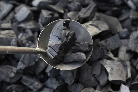 close up of charcoalの写真素材