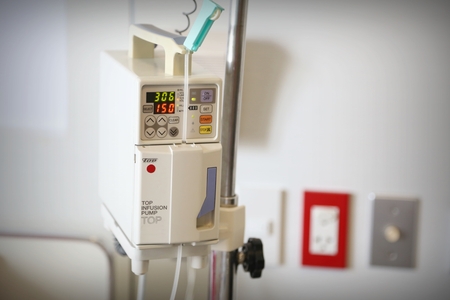 infusion pump for control saline solutionの写真素材