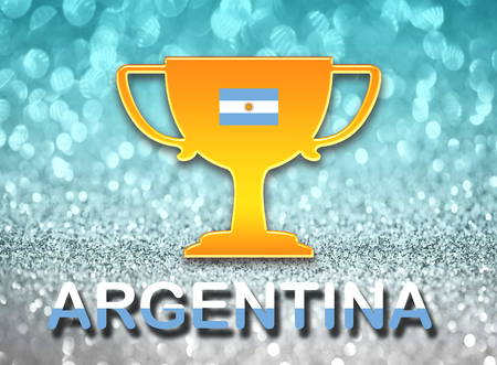 Argentina flag for footballの写真素材