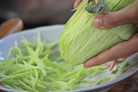 ingredient of spicy mango saladの写真素材