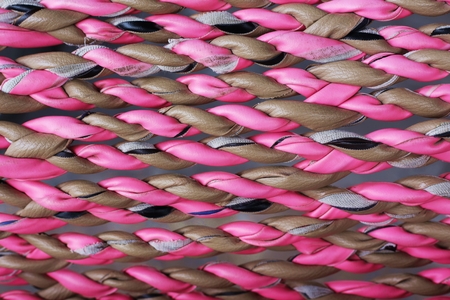 Close up of plastic rope, cradleの写真素材