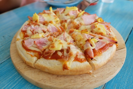 Hawaiian pizzaの写真素材