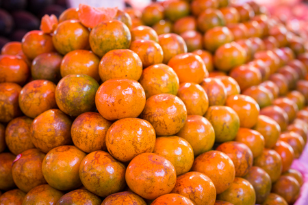 Orange in the marketの写真素材