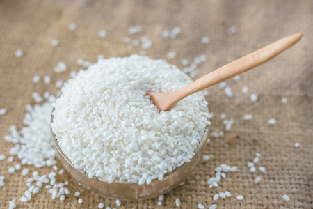 Japanese rice, Small milled riceの写真素材