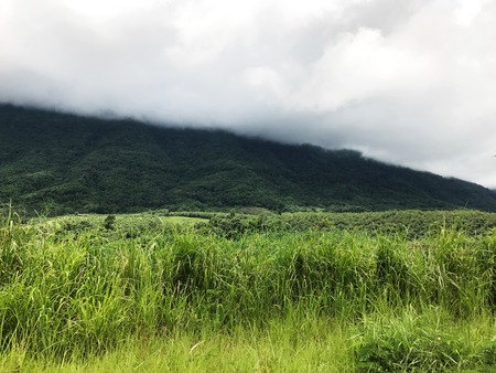 Mountain, Glass and Cloudの写真素材