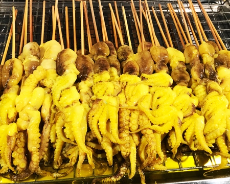 squid before grilled. Thai food style.の写真素材