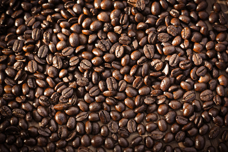roasted coffee beans, can be used as a backgroundの写真素材