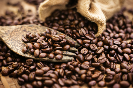 roasted coffee beans, can be use for a backgroundの写真素材