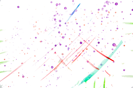 Abstract watercolor on white background. Hand drawn by watercolor paintsの写真素材