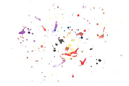 Abstract watercolor on white background. Hand drawn by watercolor paintsの写真素材