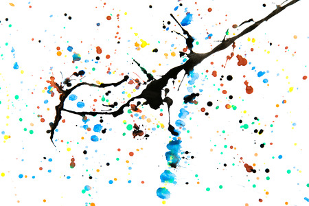 Abstract watercolor on white background. Hand drawn by watercolor paintsの写真素材