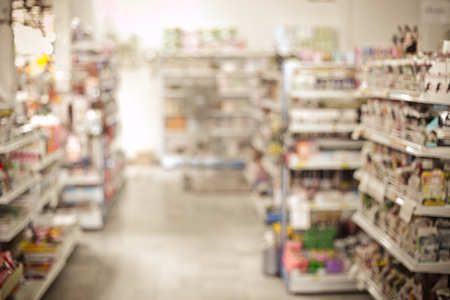 Abstract blurred image of shopping mall and people for background usage .の写真素材