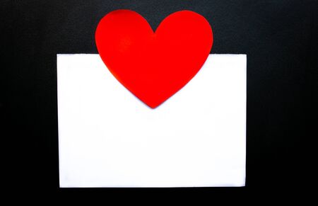 Valentines Day background with red hearts and copy space.