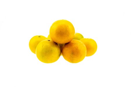Orange fruit isolated on white background.の写真素材