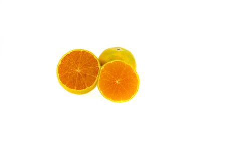 Orange fruit isolated on white background.の写真素材