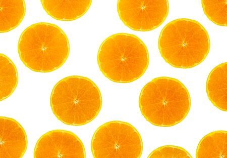 Orange fruit isolated on white background.の写真素材