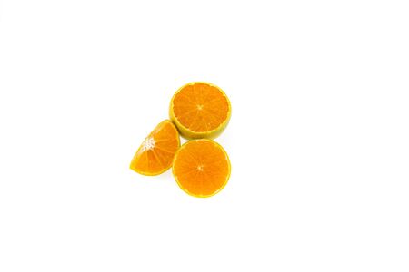 Orange fruit isolated on white background.の写真素材