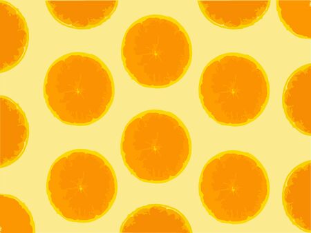 Orange fruit isolated on white background. Vector illustration.のイラスト素材