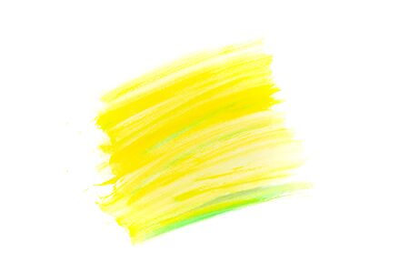 Watercolor yellow stain isolated on a white background.の写真素材