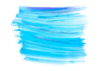 Watercolor blue stain isolated on a white background.の写真素材
