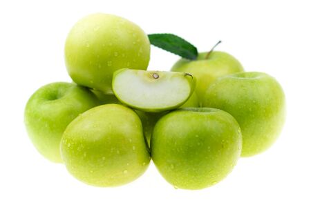 Fresh apples isolated on white background.の写真素材