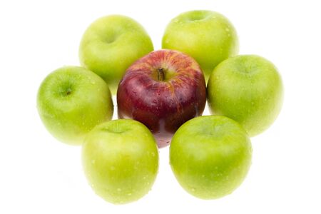Fresh apples isolated on white background.の写真素材