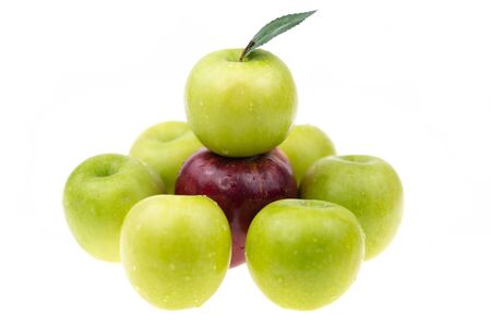 Fresh apples isolated on white background.の写真素材