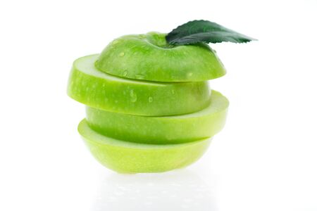 Fresh apples isolated on white background.の写真素材