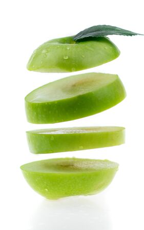 Fresh apples isolated on white background.の写真素材