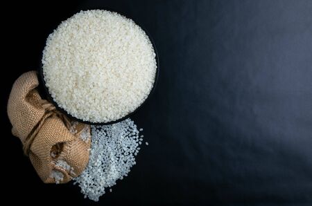 Japanese rice. Rice used for sushi. Short Grain Sushi Koshihikari Rice.の写真素材