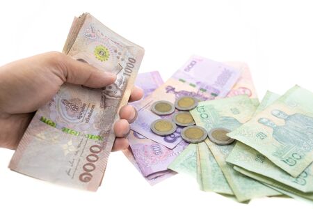 Thai Baht banknotes, Business and finance concept.の写真素材