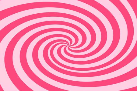 Sweet pink sun and rays burst twirl background.の写真素材