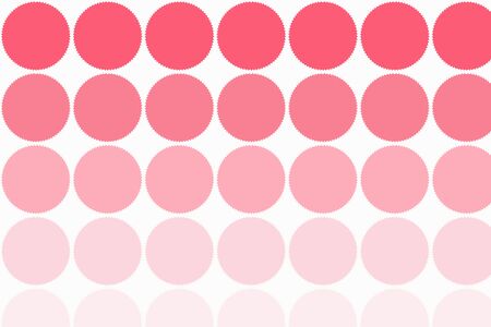Circle pattern with pink dots on white background.の写真素材