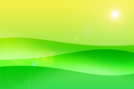 abstract green background with waves, green natural background.の写真素材