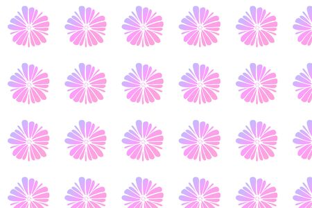 Pink pastel flowers pattern on white background.の写真素材