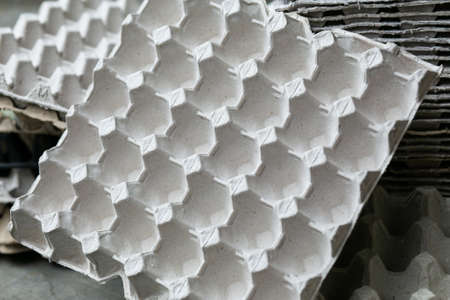 Close up of egg carton.の写真素材