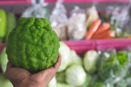 Vegetable department in a supermarket for a sale.の写真素材