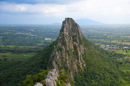 Nakhonsawan, Thailand - September 21, 2022: Khao No-Khao Kaeo hill in Banphot Phisai district is a...