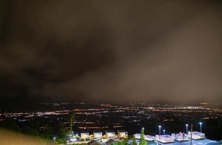 Phetchabun, Thailand - October 28, 2022: Night view at Phu Tub Berk mountain in Phetchabun Province is a cool place for travel.のeditorial素材