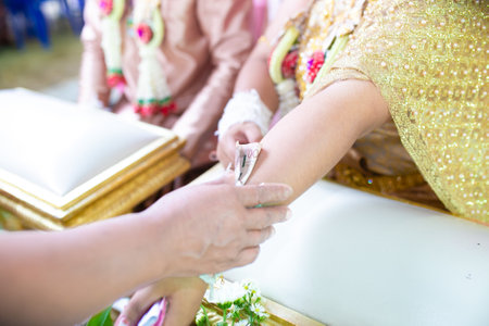 Wedding Ceremony, Thai Wedding Ceremony, Thailand.の写真素材