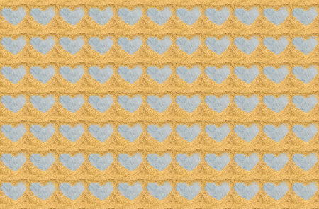 pattern of rice paddy with heart on it.の写真素材