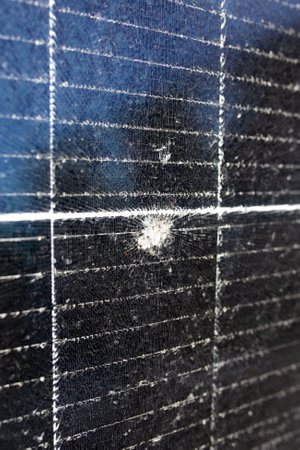 solar panel, close-up of photovoltaic cellsの写真素材
