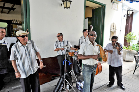 HAVANA, CUBA, MAY 9, 2009  A Cuban band performing in Havana, Cuba, on October 9th, 2009 のeditorial素材