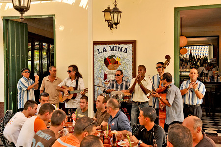 HAVANA, CUBA, MAY 9, 2009  A Cuban band performing in Havana, Cuba, on October 9th, 2009 のeditorial素材