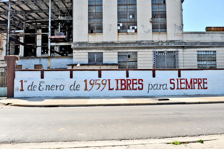 HAVANA, CUBA, MAY 11, 2009  Graffiti and wall paintings representing the Cuban national heroes, in Havana, on May 11th, 2009 のeditorial素材