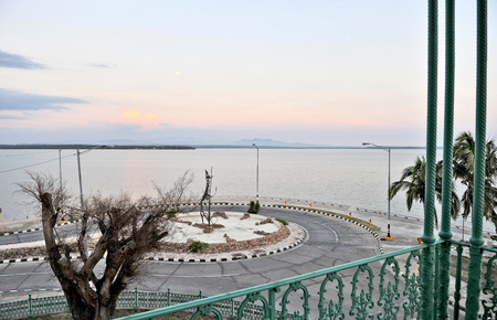 CIENFUEGOS, CUBA, MAY 8, 2006  A view to the sea from the balcony of the Valle Palace, in Cienfuego, Cuba, on May 8th, 2009 のeditorial素材